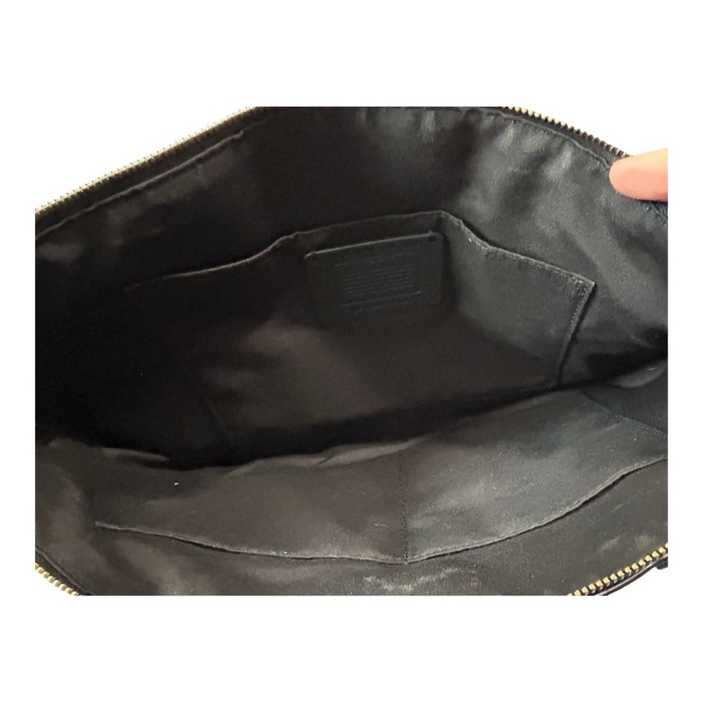 Coach Black Pebbled Leather Shoulder Bag - Picture 3 of 4